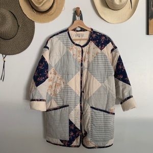 Madewell x New Denim Project Patchwork Cocoon Coat